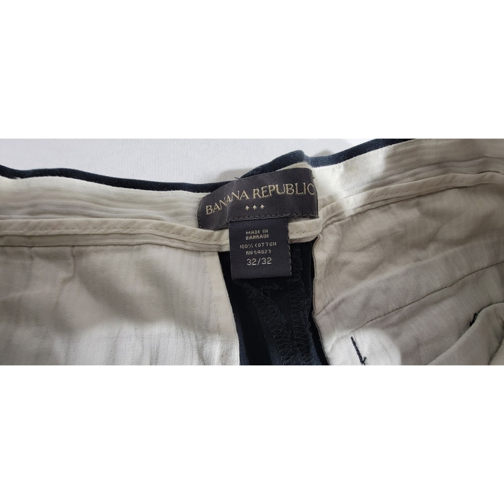 Banana Republic Mens Navy Blue Cotton Chino Pants Straight Leg 32x32 RN54023 - Picture 3 of 5